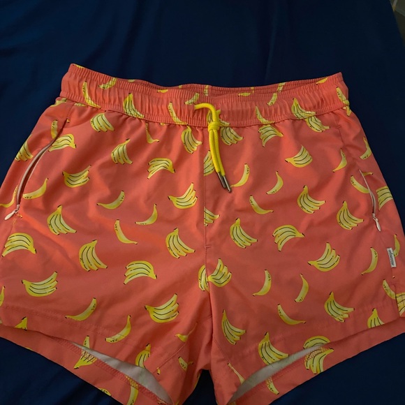 Striped and Banana Print Swim Shorts - Picture 2 of 7